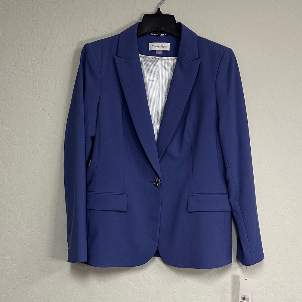 Calvin Klein Women's Periwinkle Blue Suit Jacket NWT